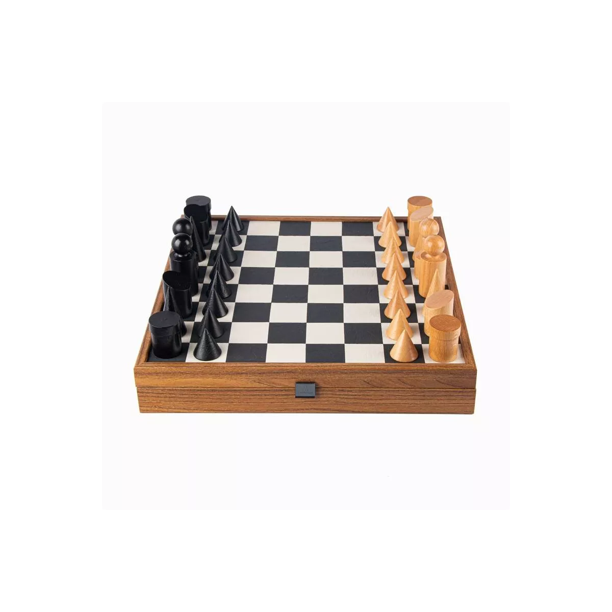 jeu d'échecs bauhaus noir - 40 cm cartes