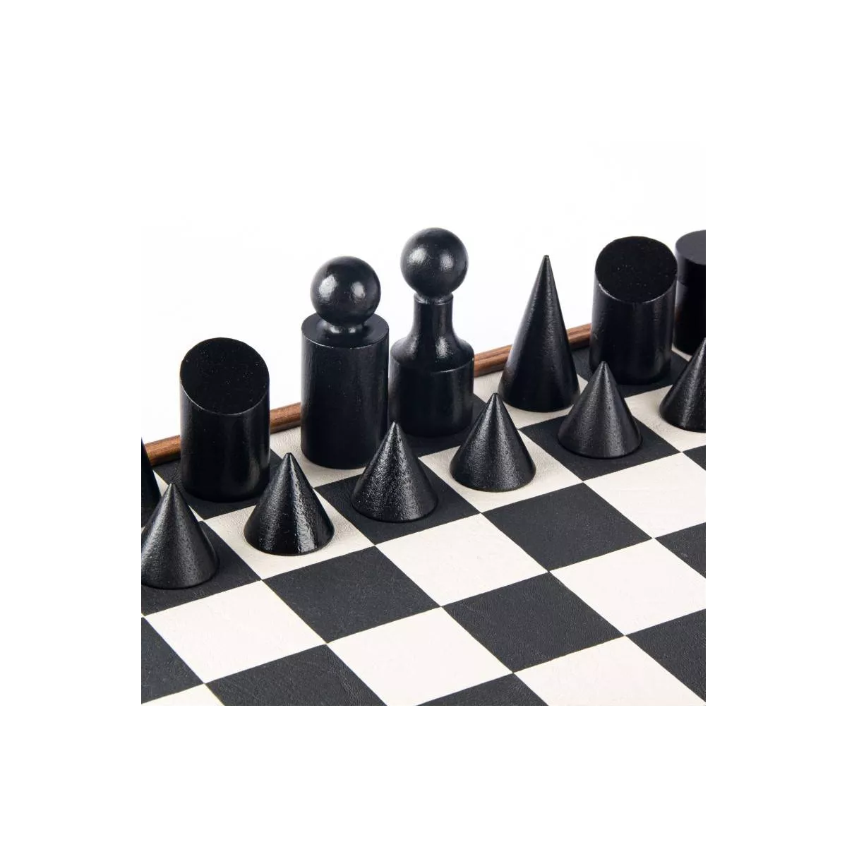 jeu d'échecs bauhaus noir - 40 cm exemple 1
