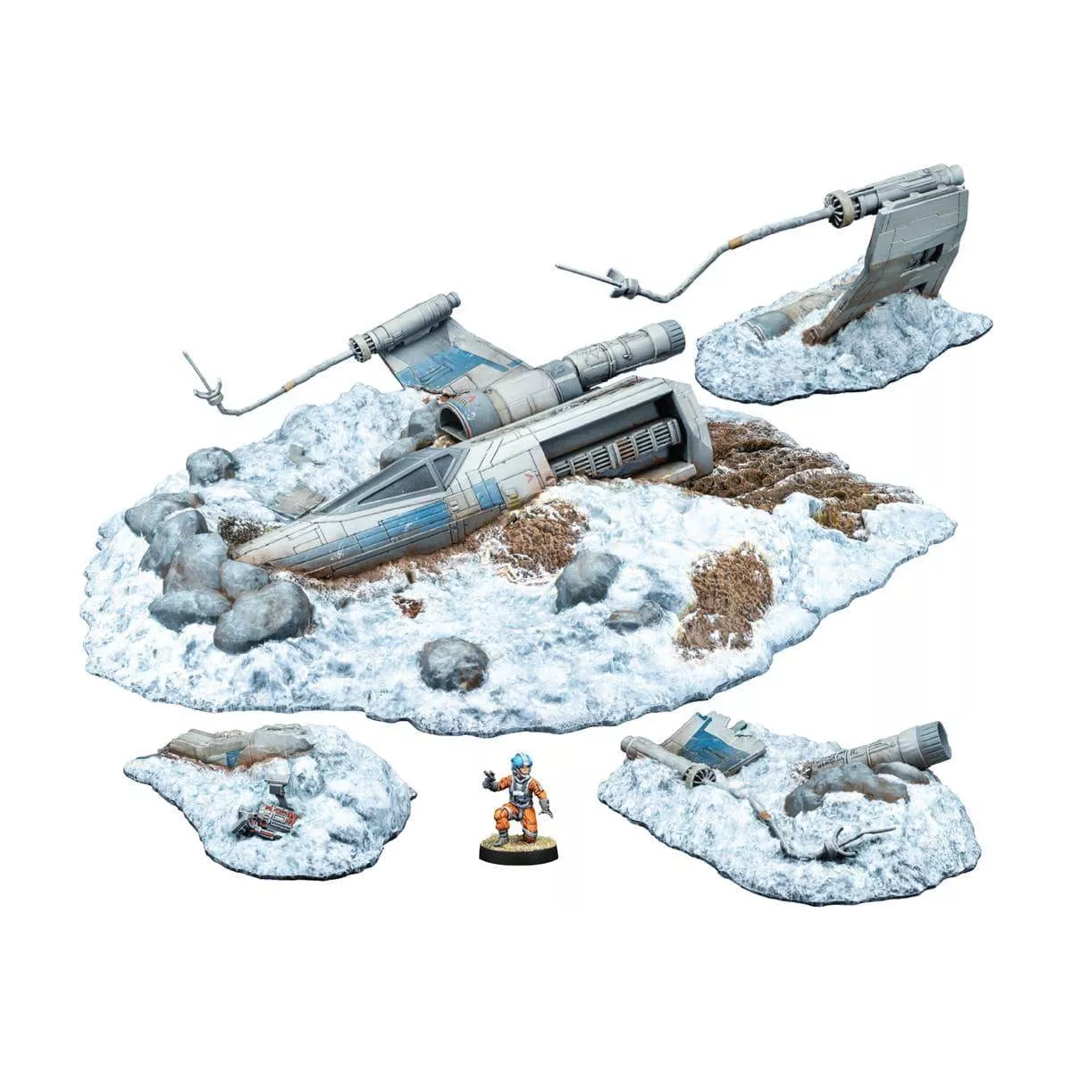 star wars : légion - crash de x-wing - extension de champ de bataille plateau