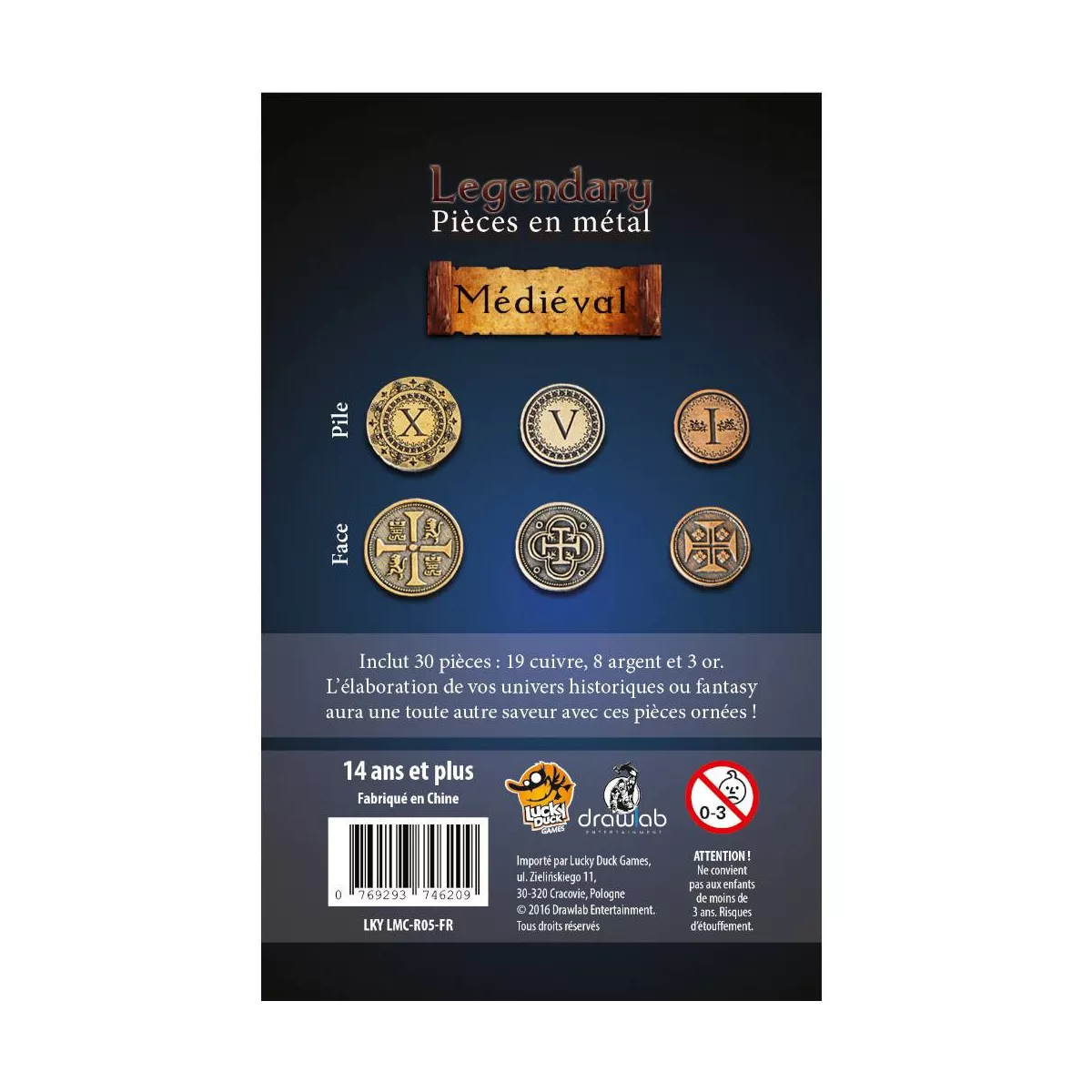Set de Pièces en Métal - Legendary - Jeux de société - Ludum.fr