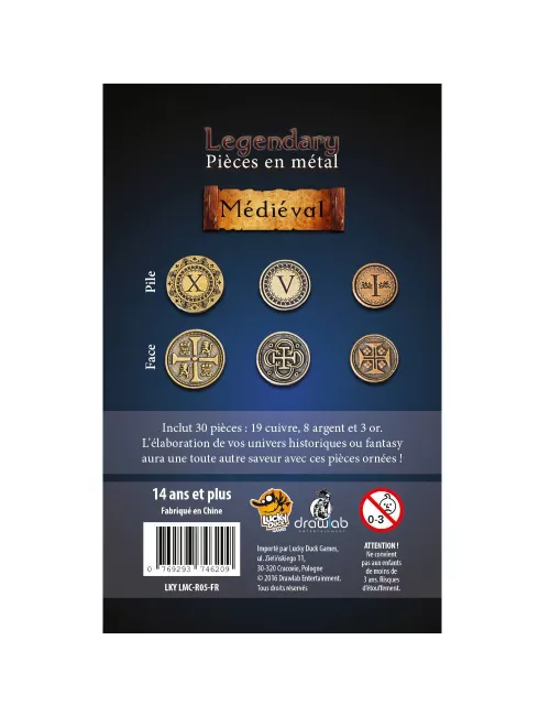Set de Pièces en Métal - Legendary - Jeux de société - Ludum.fr
