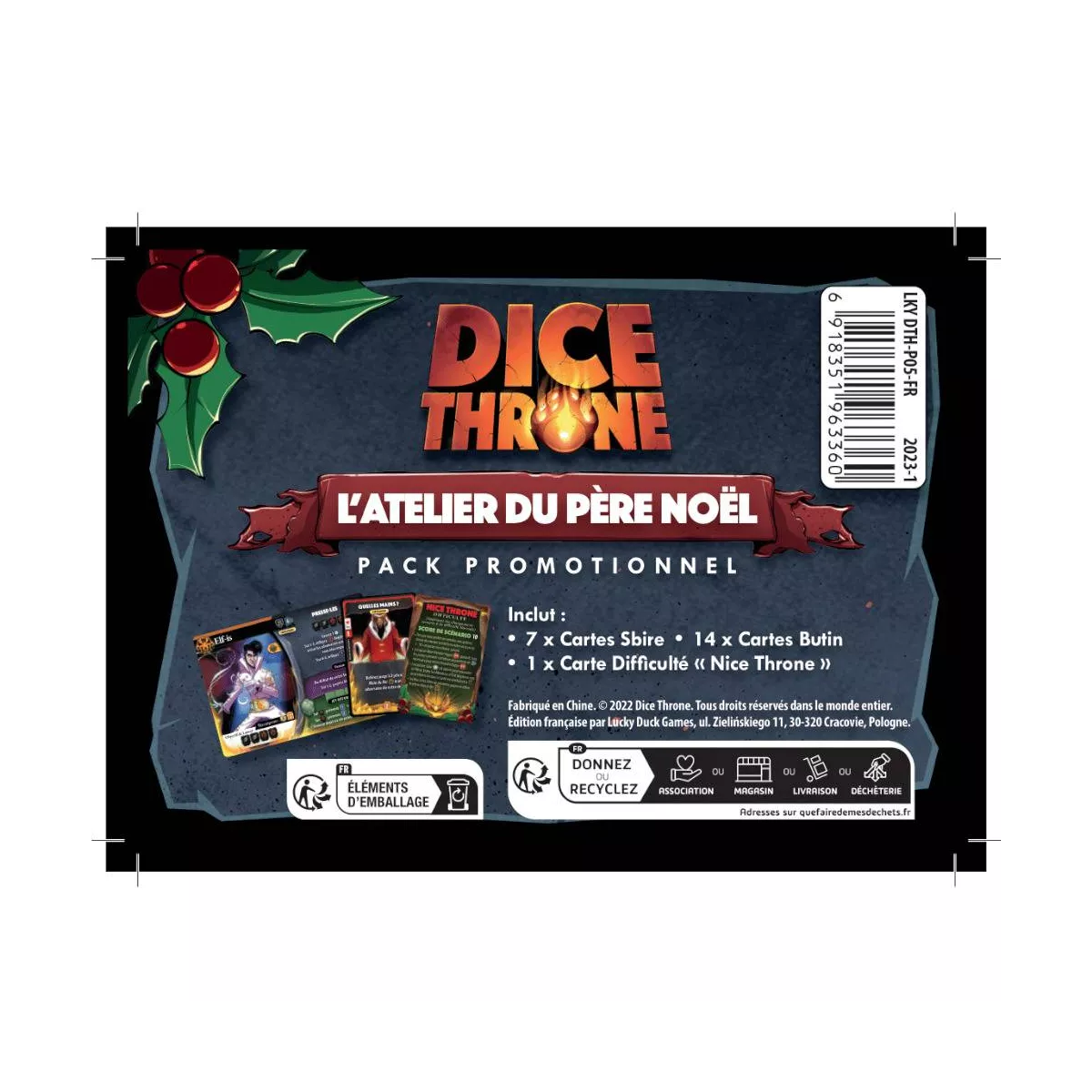 dice throne : l'atelier du père noël - pack promotionnel plateau