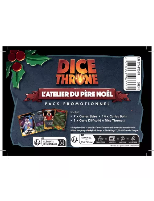 dice throne : l'atelier du père noël - pack promotionnel plateau