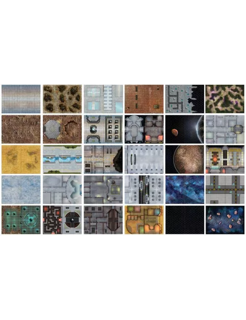 livre plateau de jeu - battle mats : giant book of sci-fi a3 exemple 2