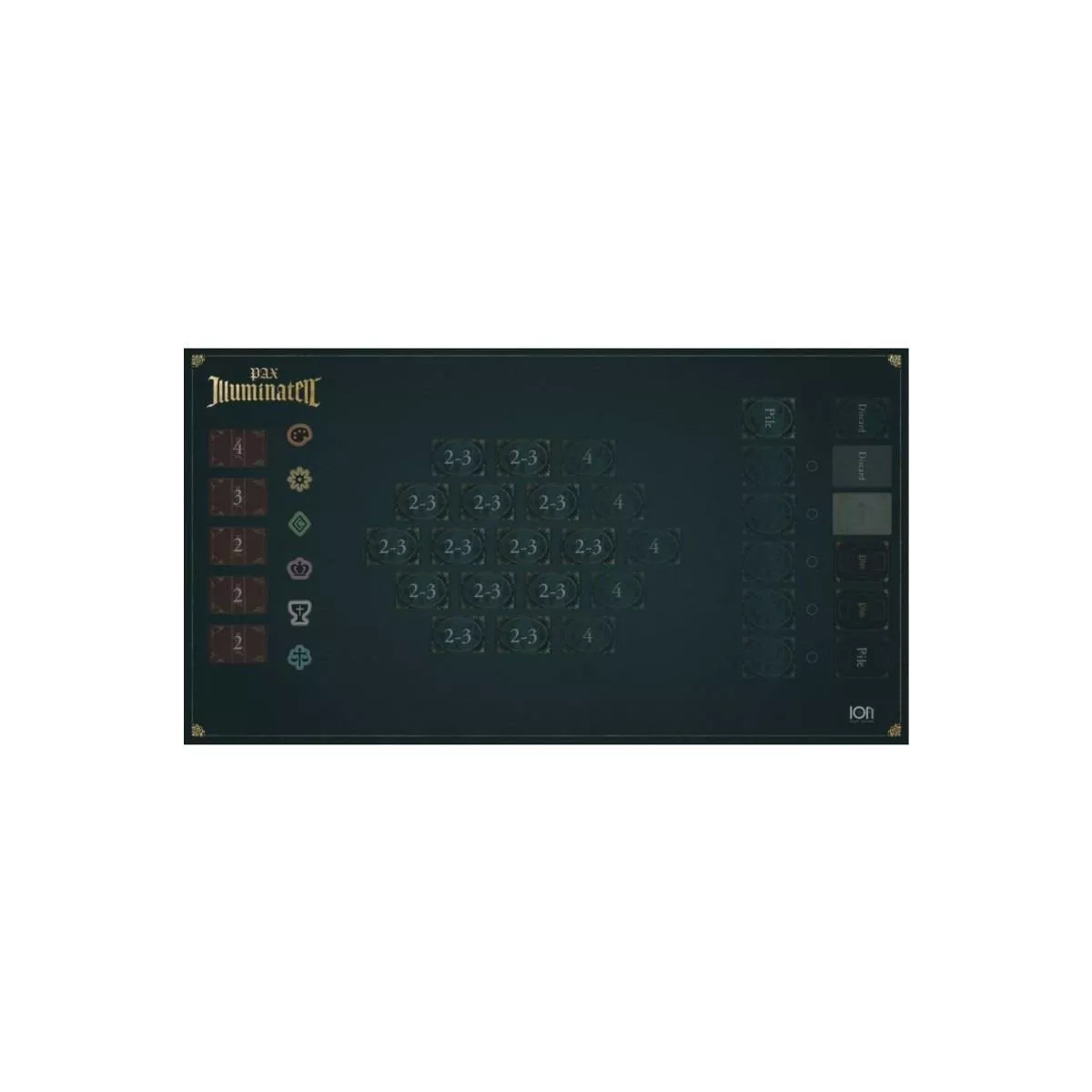 pax illuminaten - tapis de jeu en néoprène plateau