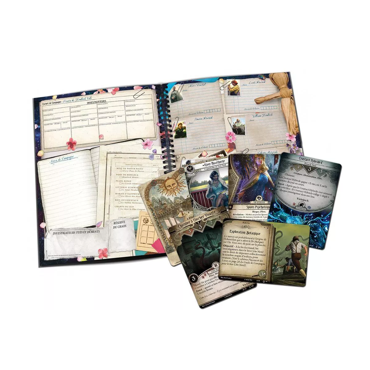horreur à arkham jce : le festin de hemlock vale - extension campagne exemple 1