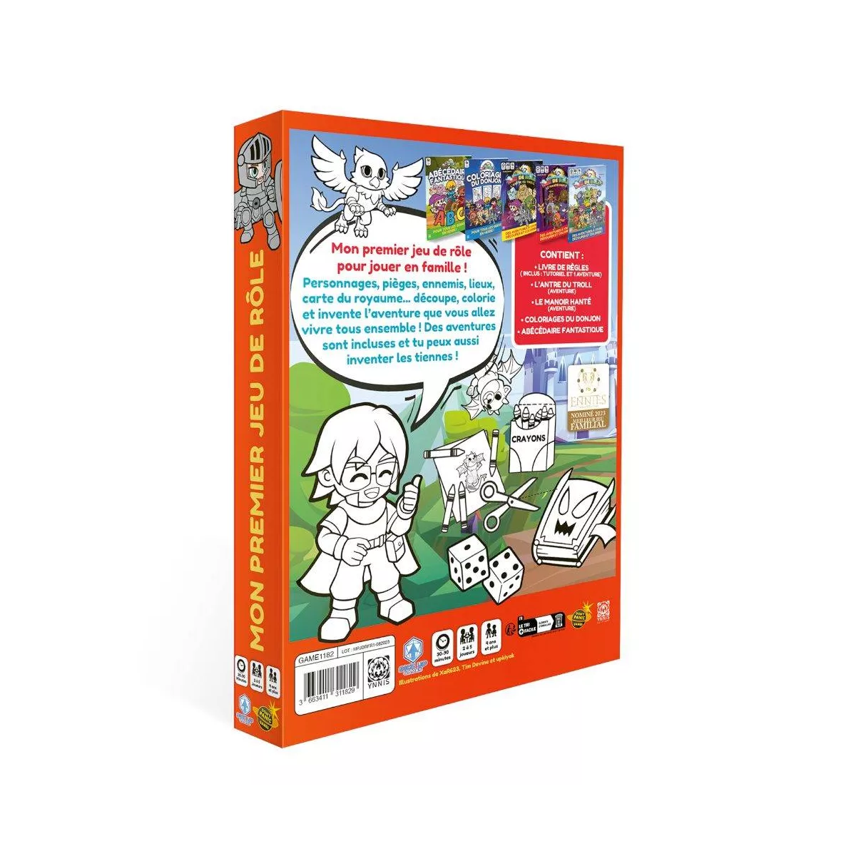 mon premier jeu de role - une aventure à colorier : coffret intégral plateau