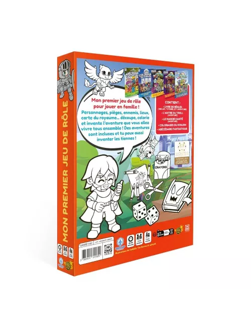 mon premier jeu de role - une aventure à colorier : coffret intégral plateau