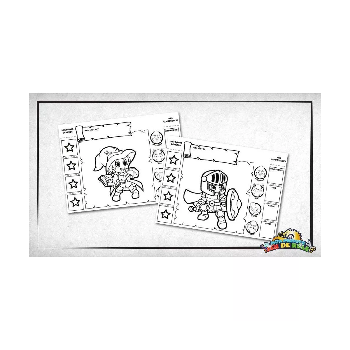 mon premier jeu de role - une aventure à colorier : coffret intégral exemple 3