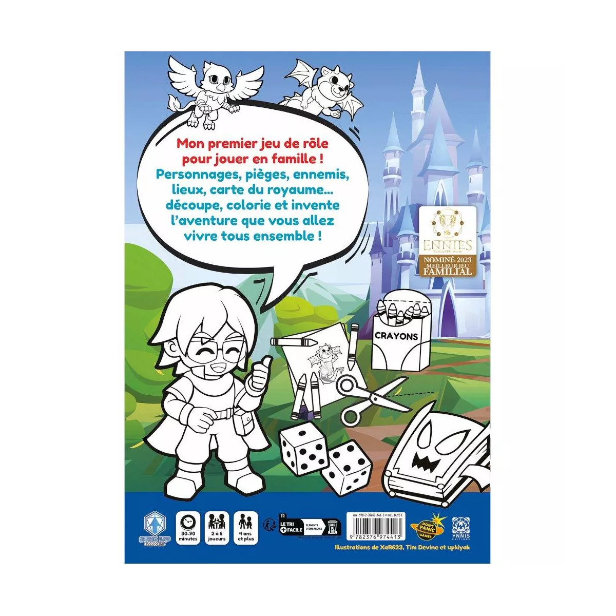 mon premier jeu de role - une aventure à colorier : livre de règles plateau
