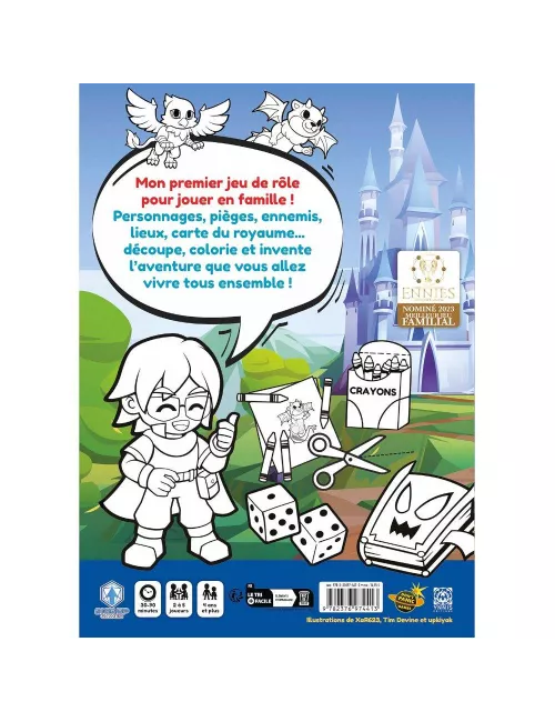 mon premier jeu de role - une aventure à colorier : livre de règles plateau