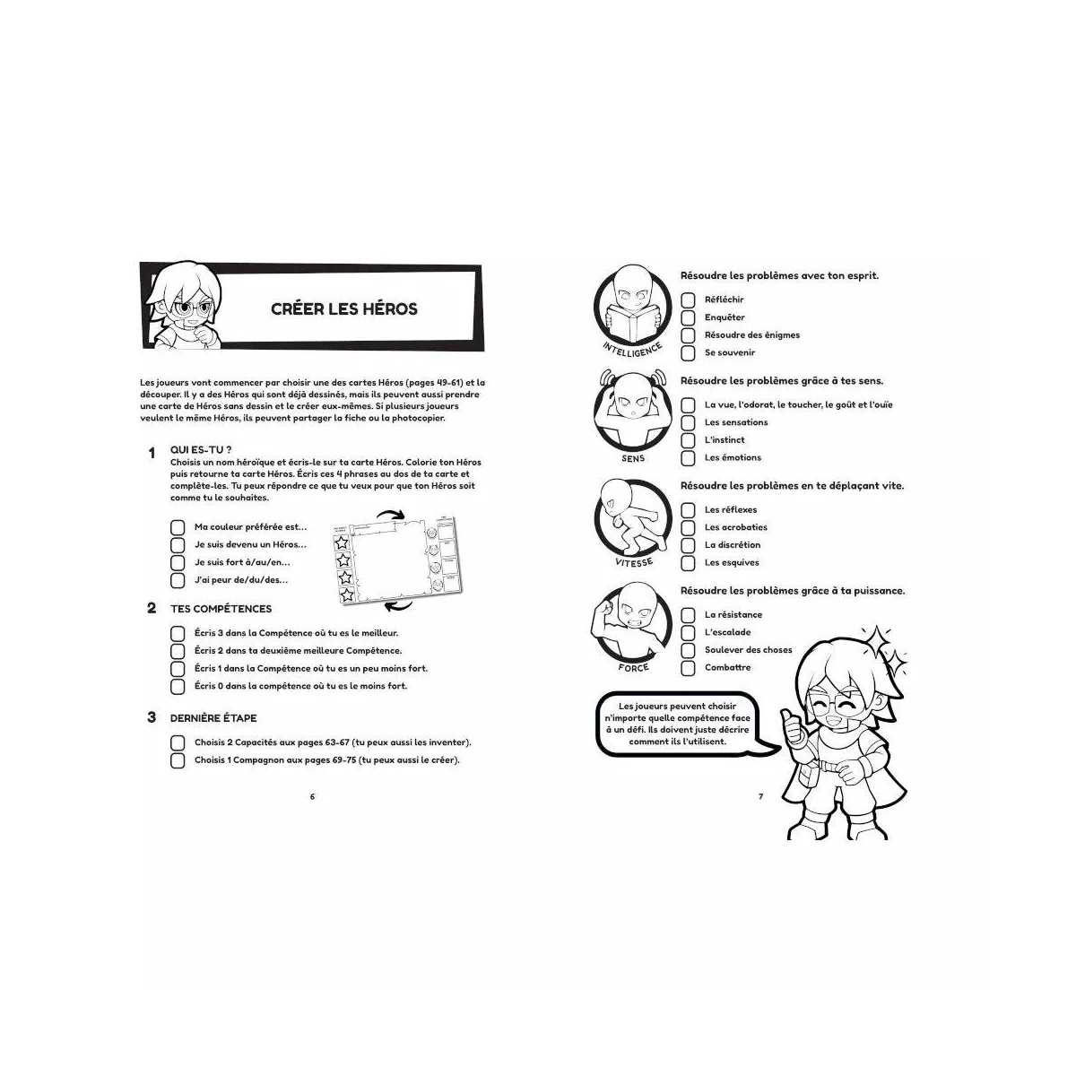 mon premier jeu de role - une aventure à colorier : livre de règles exemple 1