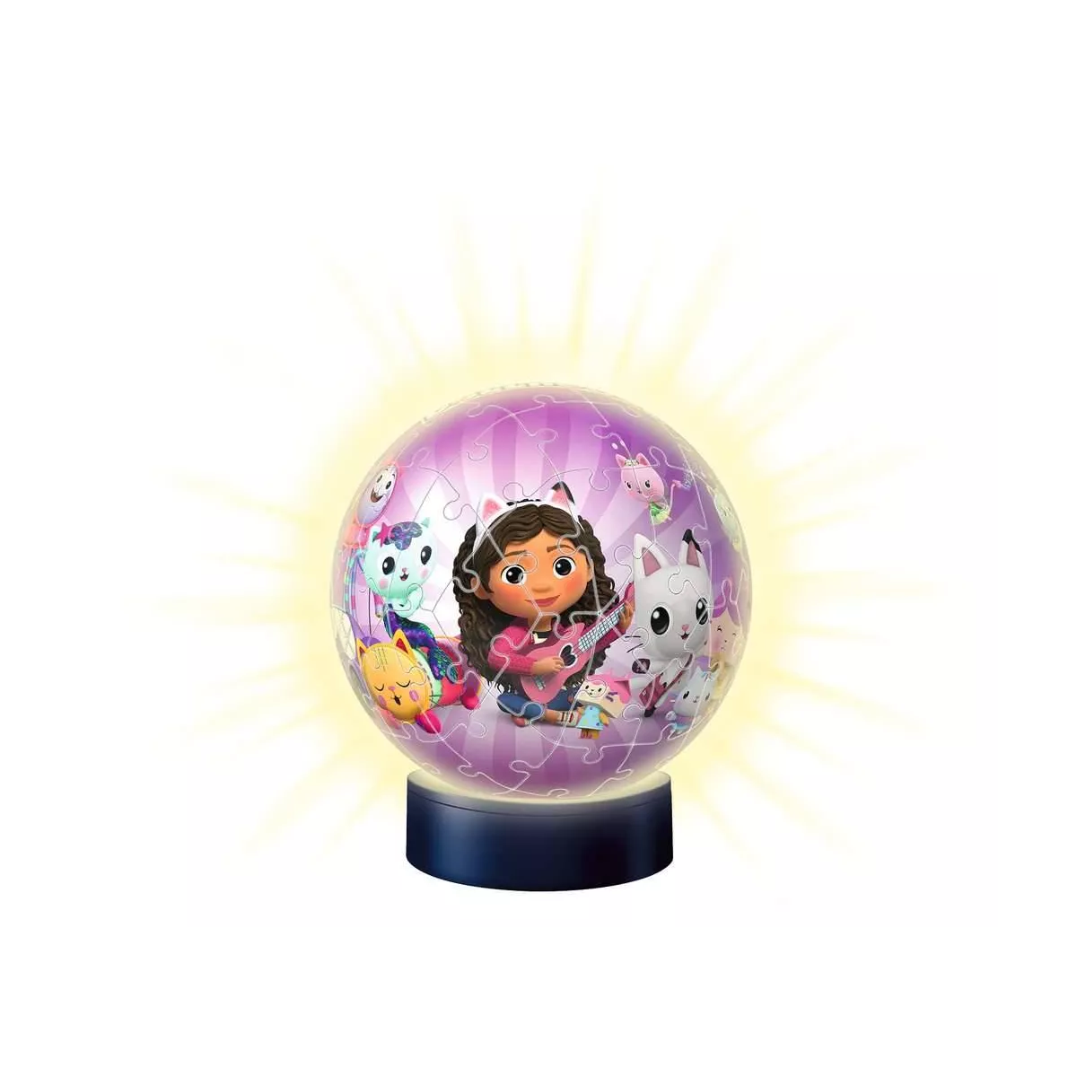 puzzle gabby's dollhouse 3d ball illuminé - 72 pièces exemple 1