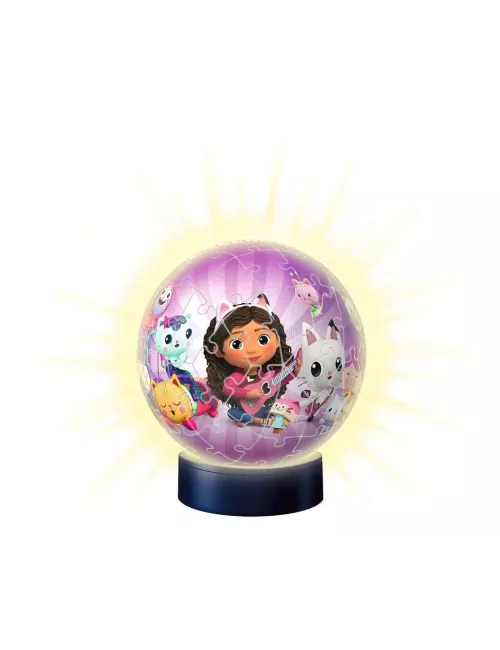 puzzle gabby's dollhouse 3d ball illuminé - 72 pièces exemple 1