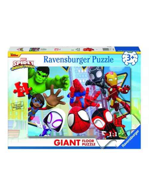 Puzzle Giant Floor Spidey : Une équipe fantastique - 24 pièces - Puzzle - Ludum.fr