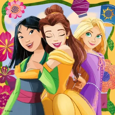 coffret puzzles disney princesses : girl power - 3 x 49 pièces exemple 2