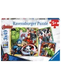 Coffret Puzzles Avengers - 3 x 49 pièces - Puzzle - Ludum.fr