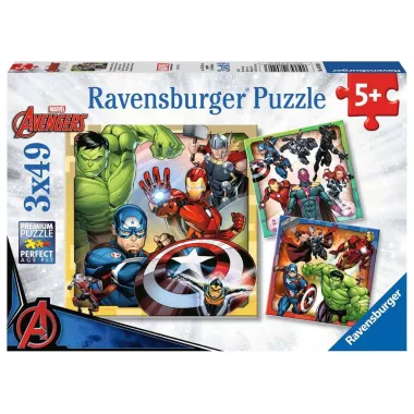Coffret Puzzles Avengers - 3 x 49 pièces - Puzzle - Ludum.fr