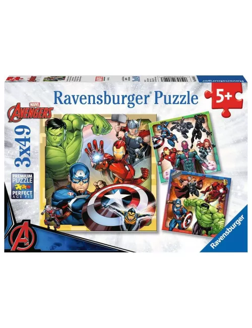 Coffret Puzzles Avengers - 3 x 49 pièces - Puzzle - Ludum.fr