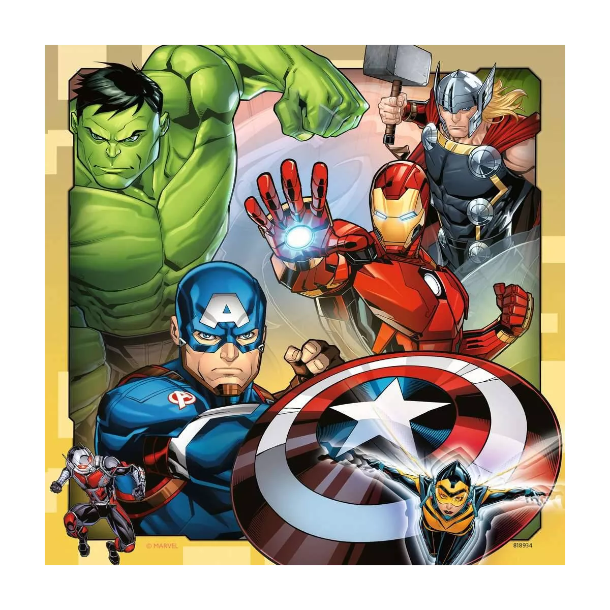 coffret puzzles avengers - 3 x 49 pièces exemple 2
