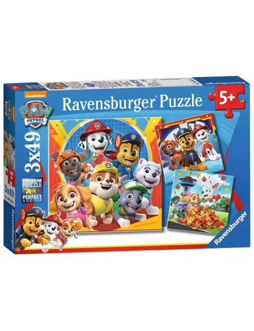 Coffret Puzzles Pat'Patrouille : Prêts à secourir - 3 x 49 pièces - Puzzle - Ludum.fr