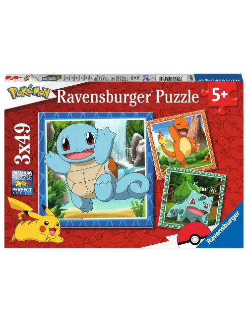 Coffret Puzzles Pokemon - 3 x 49 pièces - Puzzle - Ludum.fr