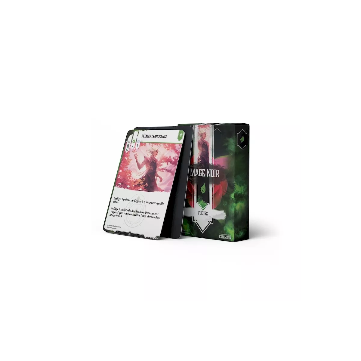 mage noir : fleurs - extension végétale boîte