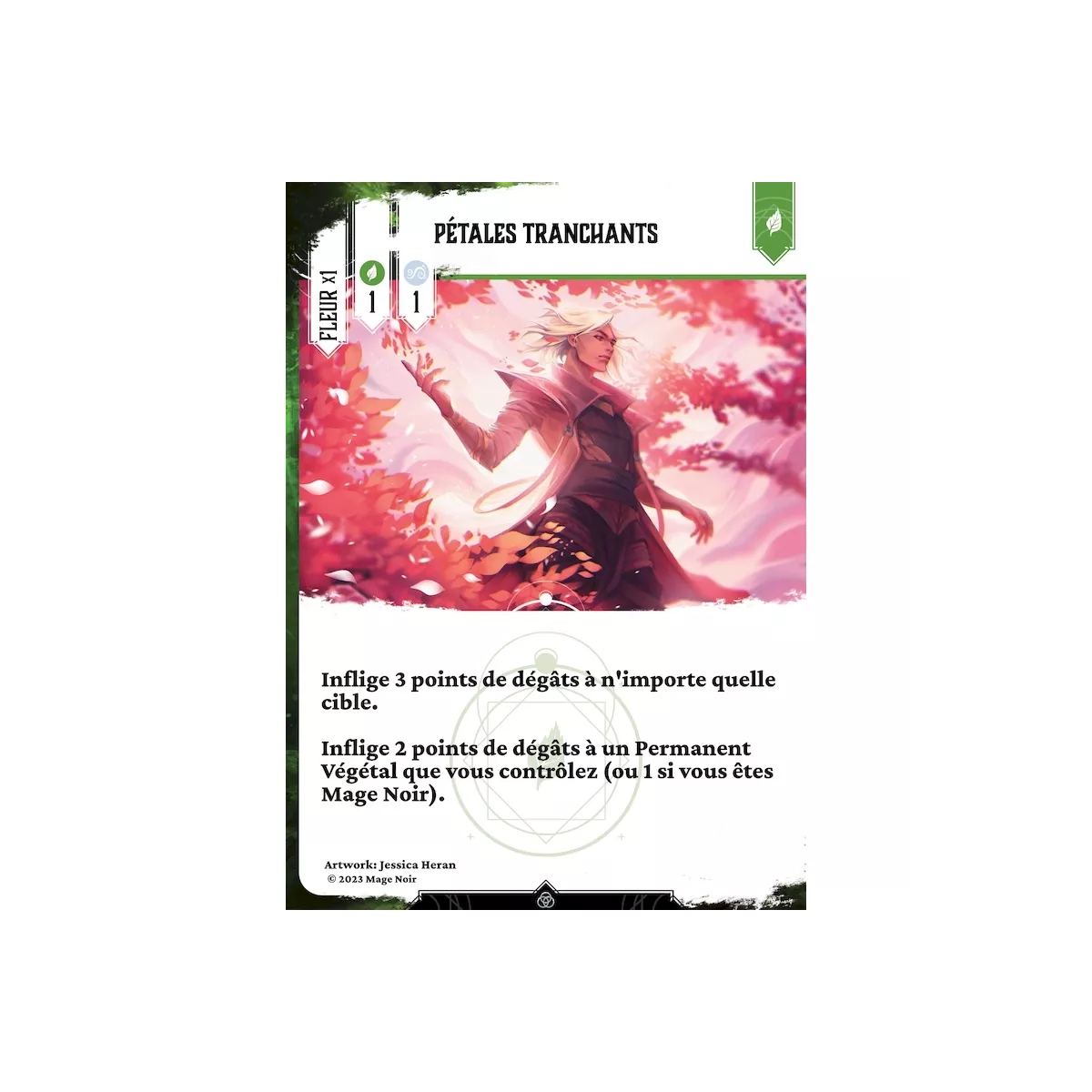 mage noir : fleurs - extension végétale exemple 3