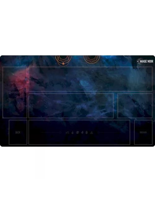 mage noir - playmat : zones boîte