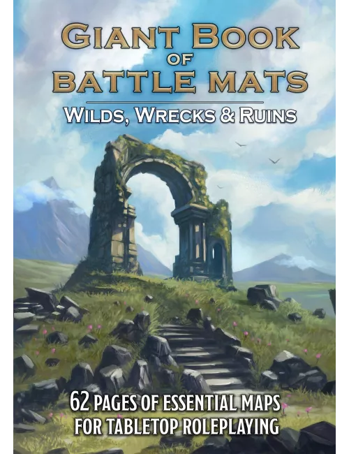 livre plateau de jeu - battle mats : giant book of wilds, wrecks and ruins a3 boîte