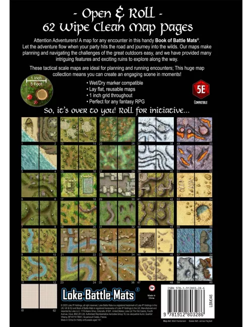 livre plateau de jeu - battle mats : giant book of wilds, wrecks and ruins a3 exemple 1