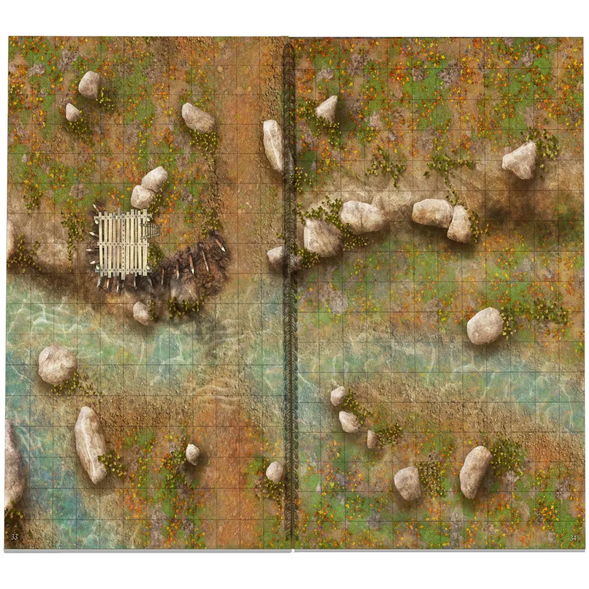 livre plateau de jeu - battle mats : giant book of wilds, wrecks and ruins a3 exemple 3