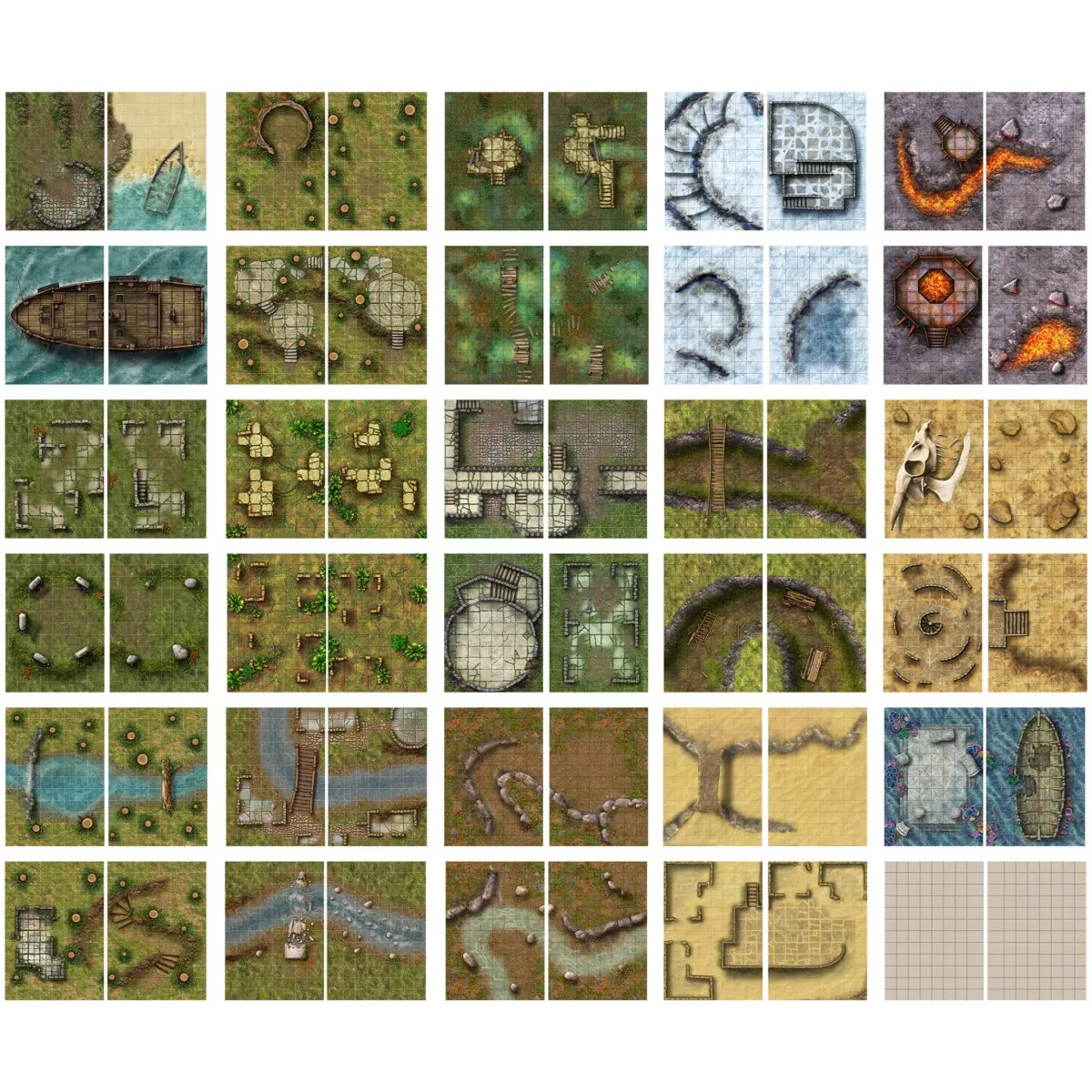 livre plateau de jeu - battle mats : big book of wrecks and ruins a4 exemple 1