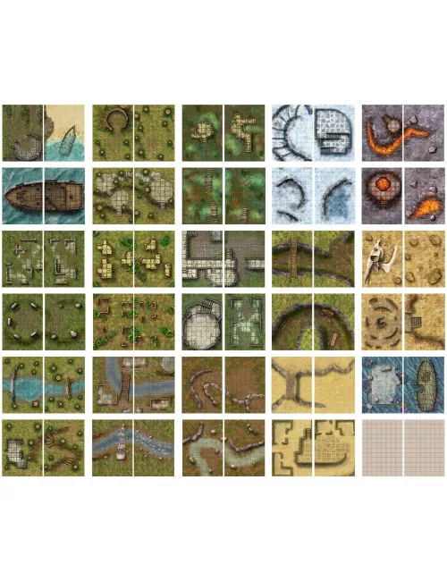 livre plateau de jeu - battle mats : big book of wrecks and ruins a4 exemple 1