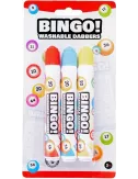 lot de 3 tampons marqueurs à points lavables - bingo boîte