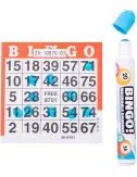 lot de 3 tampons marqueurs à points lavables - bingo cartes à jouer