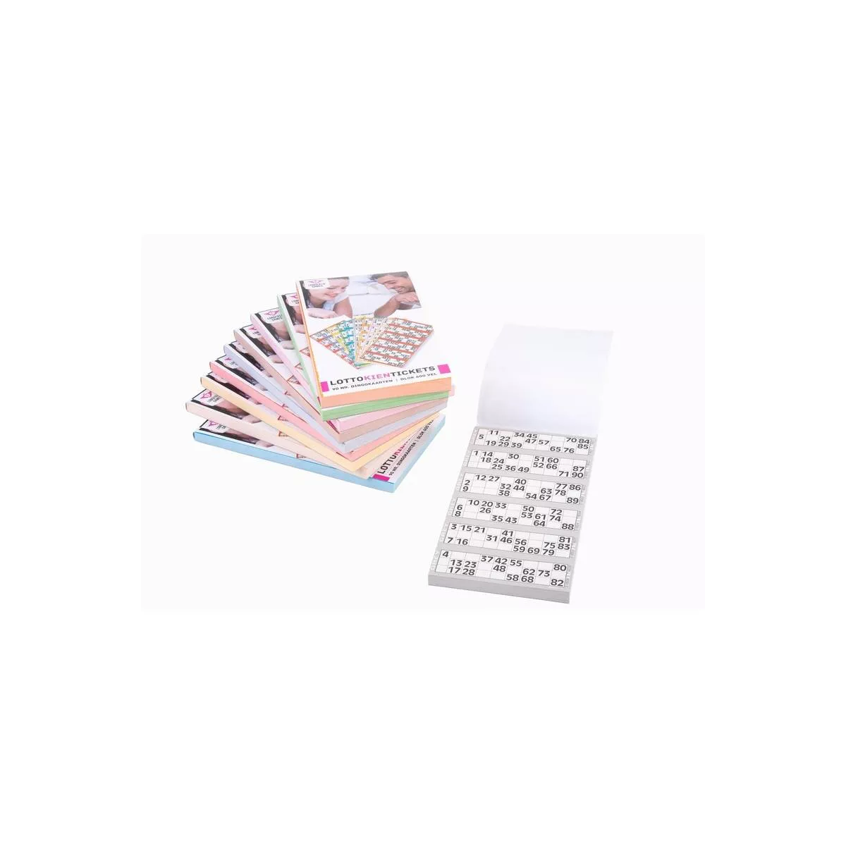 lot de 10x600 feuilles - loto - chiffres 1-90 cartes à jouer