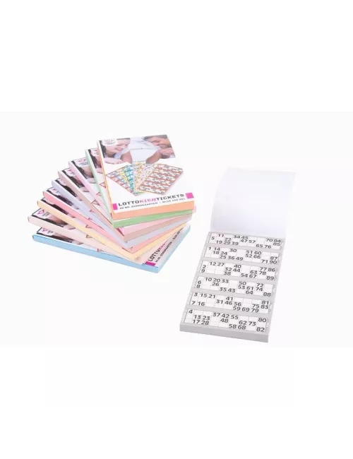 lot de 10x600 feuilles - loto - chiffres 1-90 cartes à jouer
