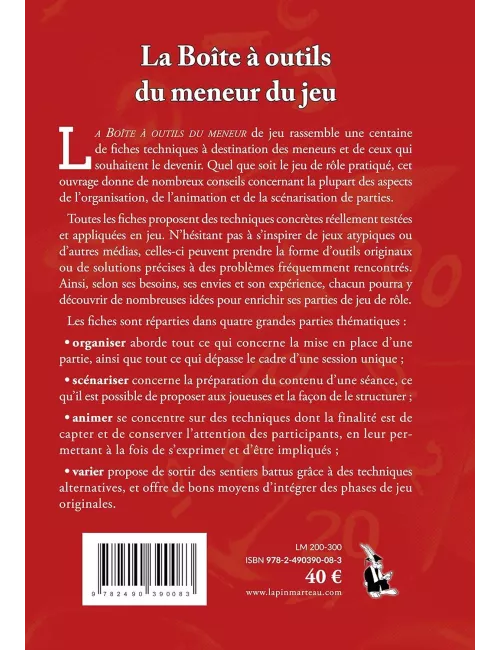 la boîte à outils du meneur de jeu plateau
