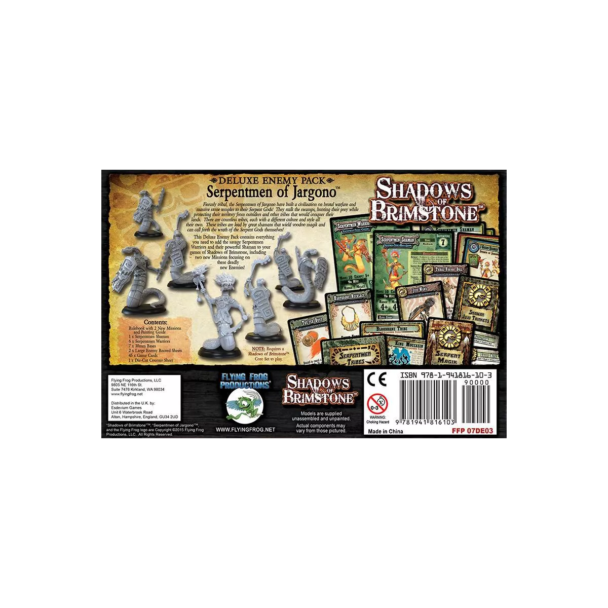 shadows of brimstone : serpentmen of jargono - deluxe enemy pack - version anglaise plateau