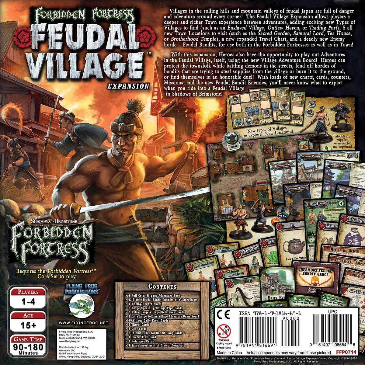 shadows of brimstone : forbidden fortress : feudal village - extension - version anglaise plateau
