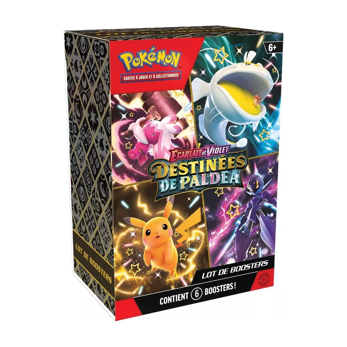 pokémon : bundle de 6 boosters - destinée de paldea - ev04.5 plateau