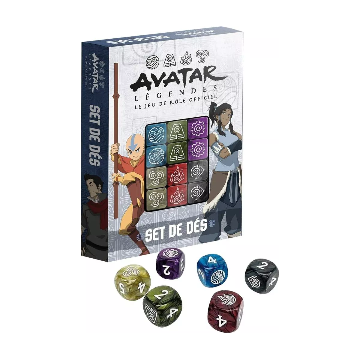 avatar légendes : set de dés exemple 2