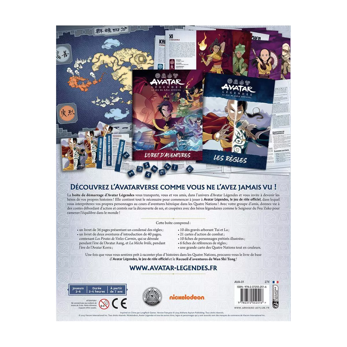 avatar légendes : boîte de démarrage exemple 1
