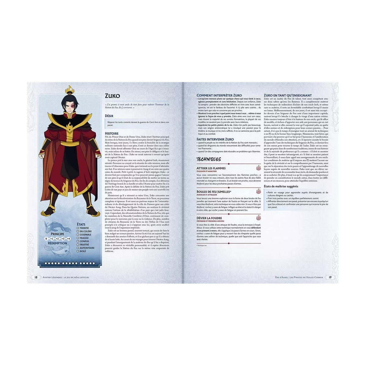 avatar légendes : boîte de démarrage exemple 2