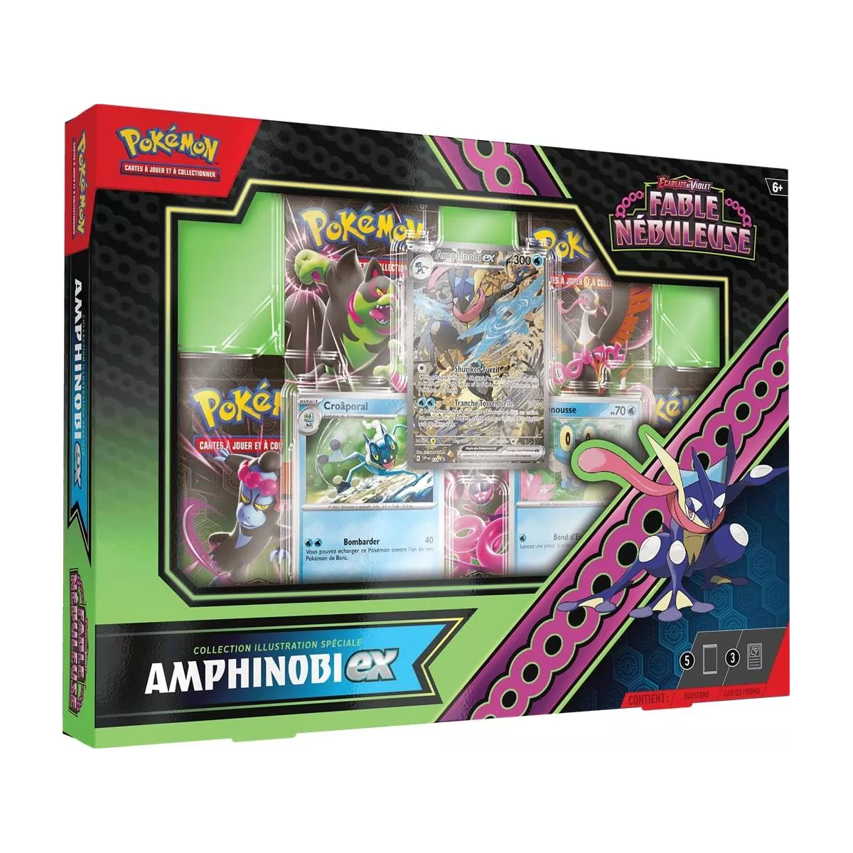 pokémon : coffret illustration spéciale amphinobi ex - ev6.5 boîte