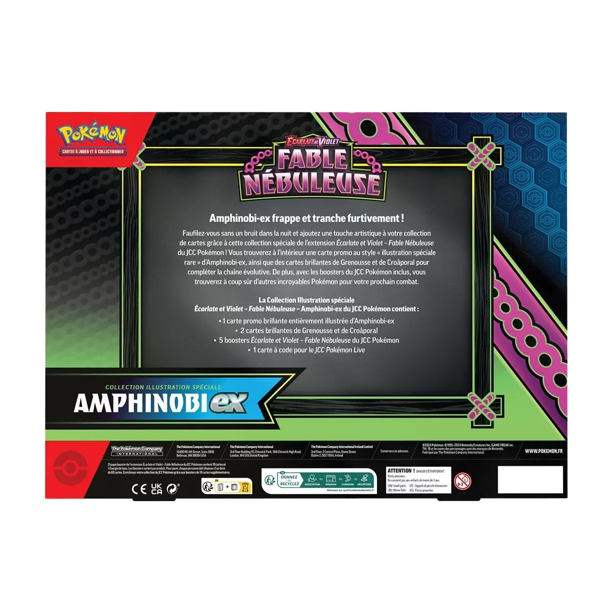 pokémon : coffret illustration spéciale amphinobi ex - ev6.5 plateau