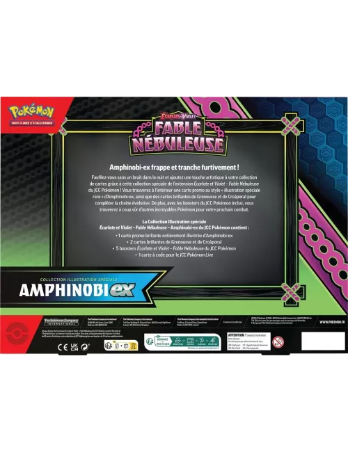 pokémon : coffret illustration spéciale amphinobi ex - ev6.5 plateau