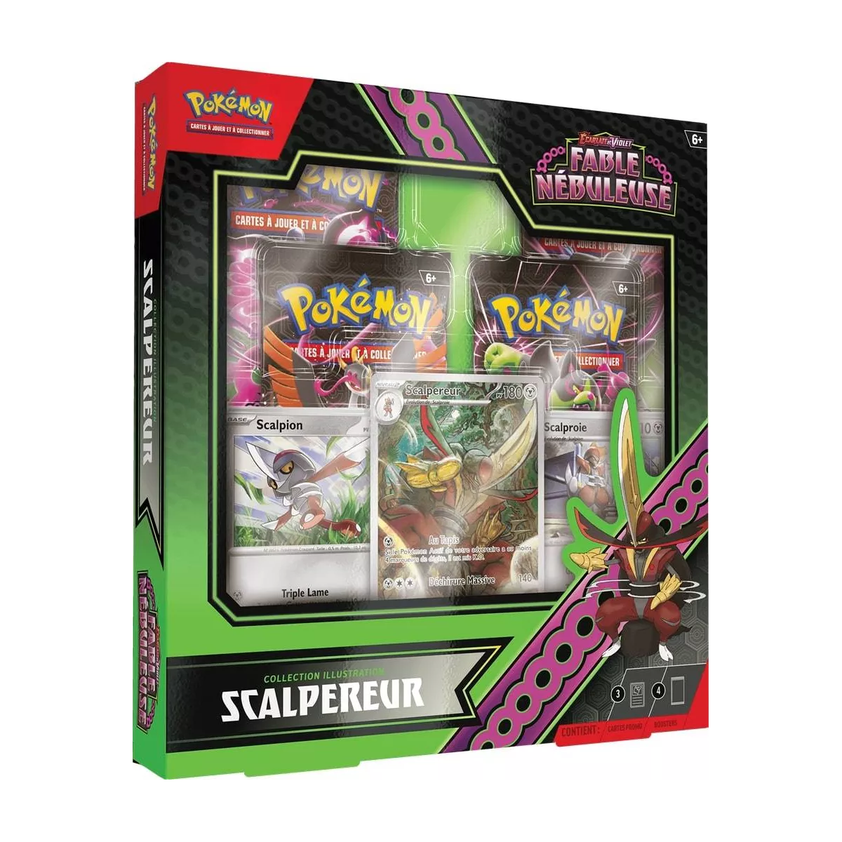pokémon : coffret illustration scalpereur - ev6.5 boîte