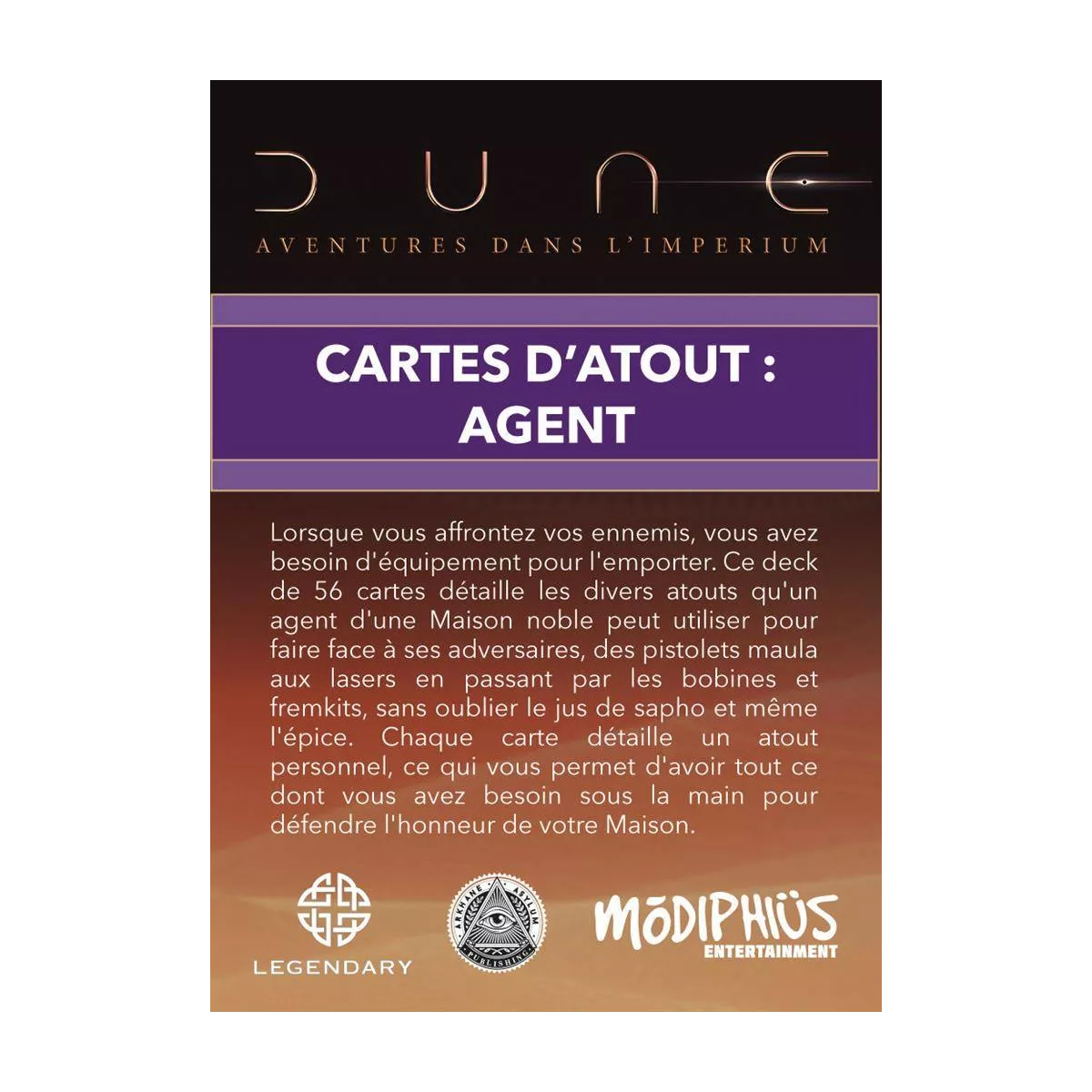 dune : aventures dans l'imperium - cartes d'atout : agent plateau